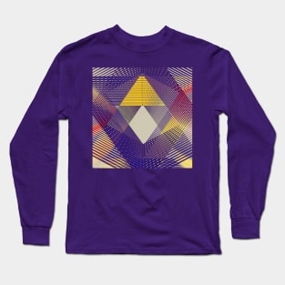 Geometric triangle pattern purple Long Sleeve T-Shirt